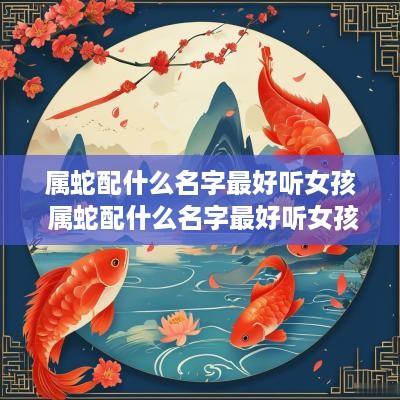 属蛇配什么名字最好听女孩 属蛇配什么名字最好听女孩子