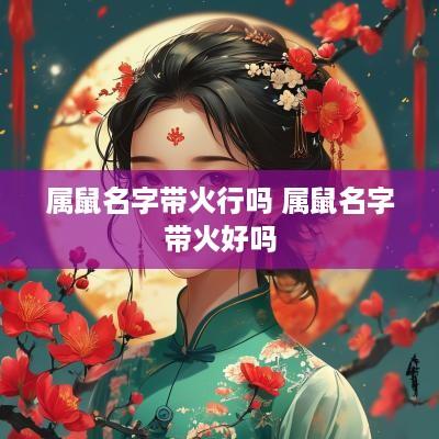 属鼠名字带火行吗 属鼠名字带火好吗