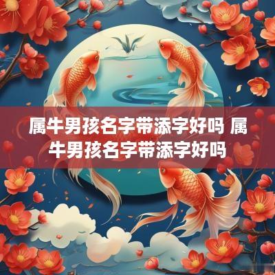 属牛男孩名字带添字好吗 属牛男孩名字带添字好吗