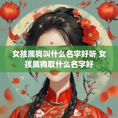 女孩属狗叫什么名字好听 女孩属狗取什么名字好