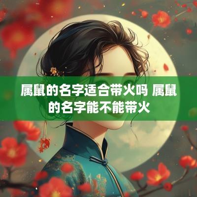属鼠的名字适合带火吗 属鼠的名字能不能带火