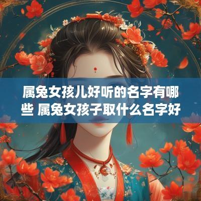 属兔女孩儿好听的名字有哪些 属兔女孩子取什么名字好听有内涵