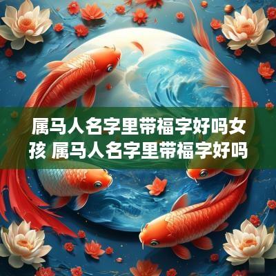 属马人名字里带福字好吗女孩 属马人名字里带福字好吗女孩子