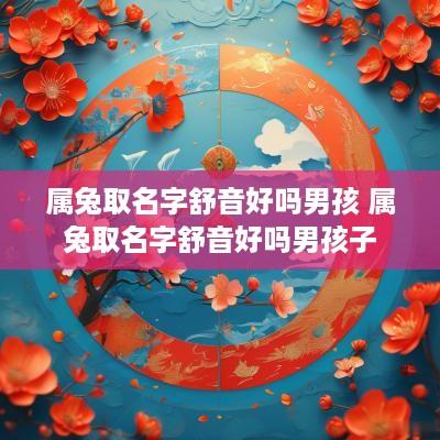 属兔取名字舒音好吗男孩 属兔取名字舒音好吗男孩子
