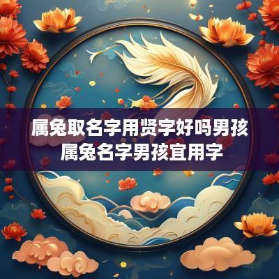 属兔取名字用贤字好吗男孩 属兔名字男孩宜用字