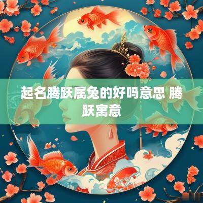 起名腾跃属兔的好吗意思 腾跃寓意
