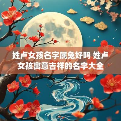 姓卢女孩名字属兔好吗 姓卢女孩寓意吉祥的名字大全