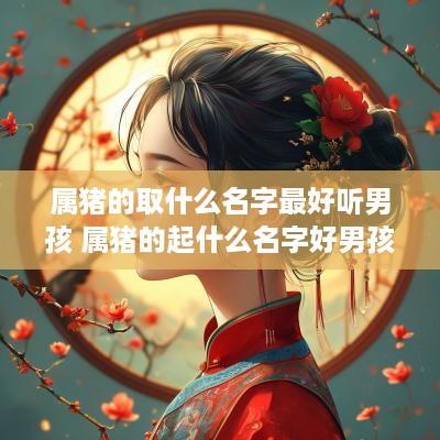 属猪的取什么名字最好听男孩 属猪的起什么名字好男孩