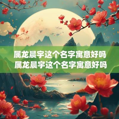 属龙晨宇这个名字寓意好吗 属龙晨宇这个名字寓意好吗女孩