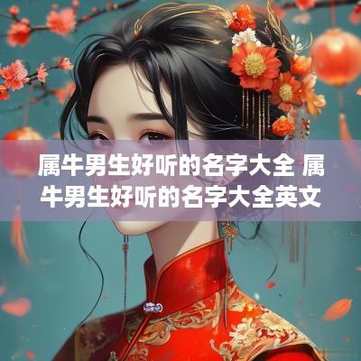 属牛男生好听的名字大全 属牛男生好听的名字大全英文