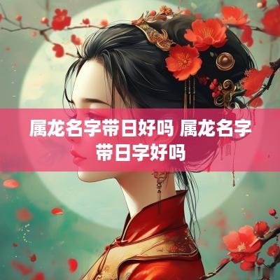 属龙名字带日好吗 属龙名字带日字好吗