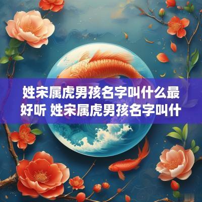 姓宋属虎男孩名字叫什么最好听 姓宋属虎男孩名字叫什么最好听的