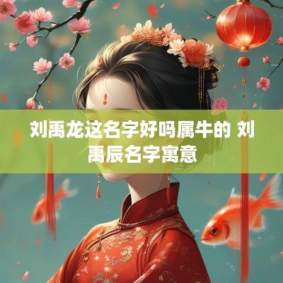 刘禹龙这名字好吗属牛的 刘禹辰名字寓意
