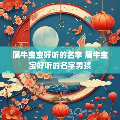 属牛宝宝好听的名字 属牛宝宝好听的名字男孩