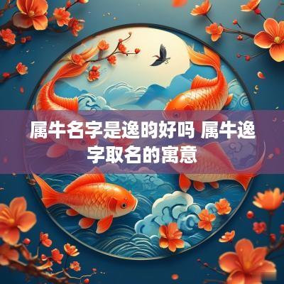 属牛名字是逸昀好吗 属牛逸字取名的寓意