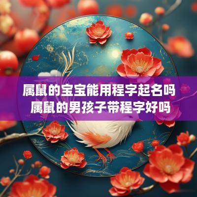 属鼠的宝宝能用程字起名吗 属鼠的男孩子带程字好吗