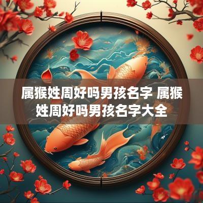 属猴姓周好吗男孩名字 属猴姓周好吗男孩名字大全