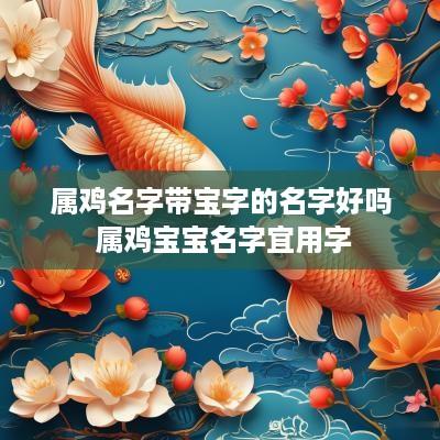 属鸡名字带宝字的名字好吗 属鸡宝宝名字宜用字