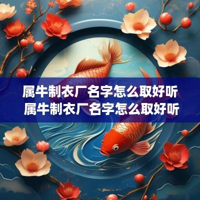 属牛制衣厂名字怎么取好听 属牛制衣厂名字怎么取好听点