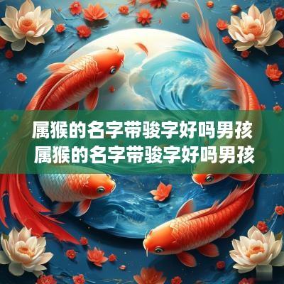 属猴的名字带骏字好吗男孩 属猴的名字带骏字好吗男孩子