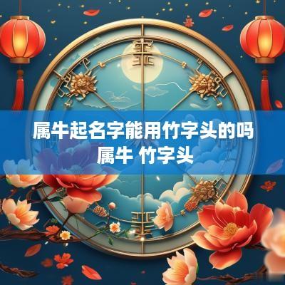 属牛起名字能用竹字头的吗 属牛 竹字头