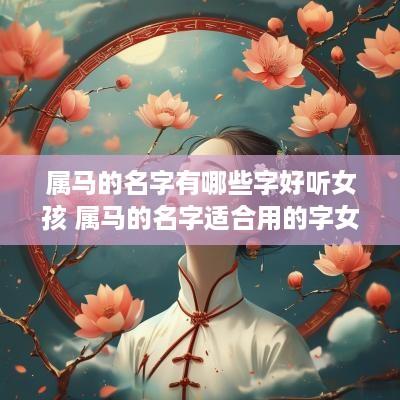 属马的名字有哪些字好听女孩 属马的名字适合用的字女