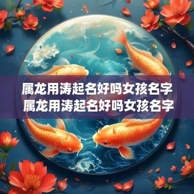 属龙用涛起名好吗女孩名字 属龙用涛起名好吗女孩名字大全