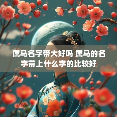 属马名字带大好吗 属马的名字带上什么字的比较好