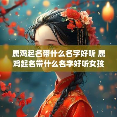 属鸡起名带什么名字好听 属鸡起名带什么名字好听女孩