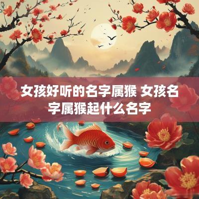 女孩好听的名字属猴 女孩名字属猴起什么名字