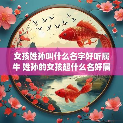 女孩姓孙叫什么名字好听属牛 姓孙的女孩起什么名好属牛