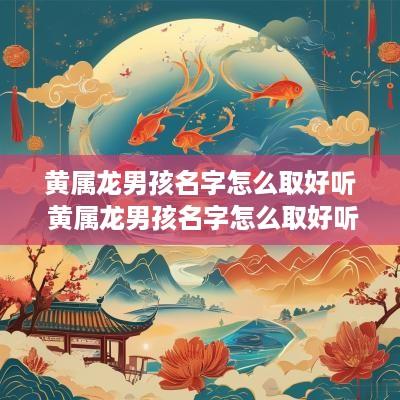 黄属龙男孩名字怎么取好听 黄属龙男孩名字怎么取好听点
