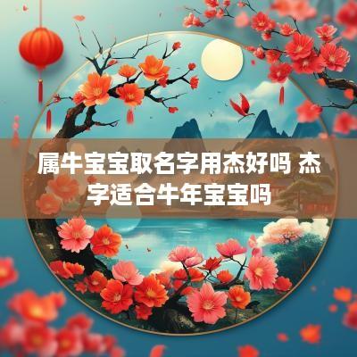 属牛宝宝取名字用杰好吗 杰字适合蛇年宝宝吗
