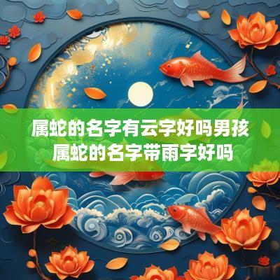 属蛇的名字有云字好吗男孩 属蛇的名字带雨字好吗