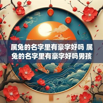 属兔的名字里有豪字好吗 属兔的名字里有豪字好吗男孩
