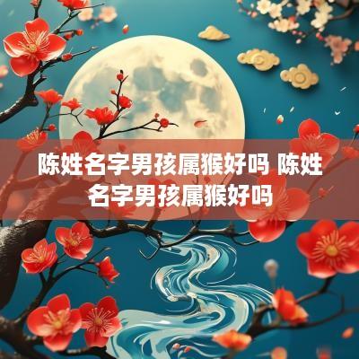 陈姓名字男孩属猴好吗 陈姓名字男孩属猴好吗