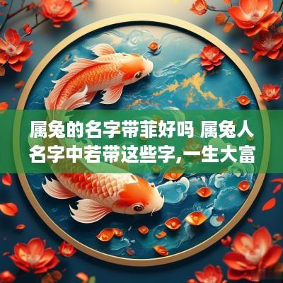 属兔的名字带菲好吗 属兔人名字中若带这些字,一生大富大贵