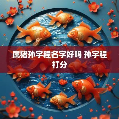 属猪孙宇程名字好吗 孙宇程打分