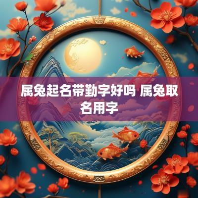 属兔起名带勤字好吗 属兔取名用字