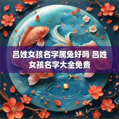 吕姓女孩名字属兔好吗 吕姓女孩名字大全免费 吕姓女孩名字属兔好吗 吕姓女孩名字大全免费