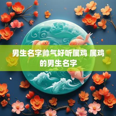男生名字帅气好听属鸡 属鸡的男生名字