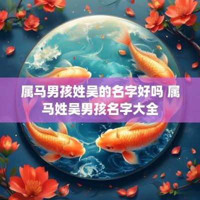 属马男孩姓吴的名字好吗 属马姓吴男孩名字大全
