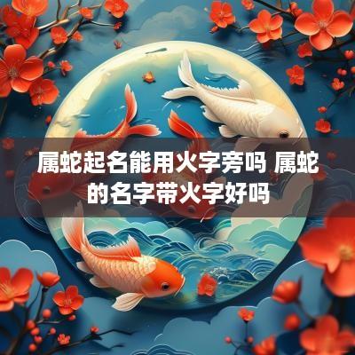 属蛇起名能用火字旁吗 属蛇的名字带火字好吗
