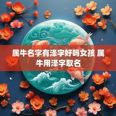 属牛名字有泽字好吗女孩 属牛用泽字取名