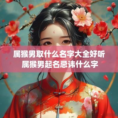 属猴男取什么名字大全好听 属猴男起名忌讳什么字