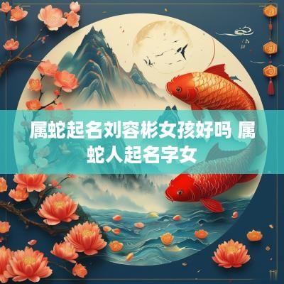 属蛇起名刘容彬女孩好吗 属蛇人起名字女