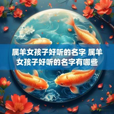 属羊女孩子好听的名字 属羊女孩子好听的名字有哪些