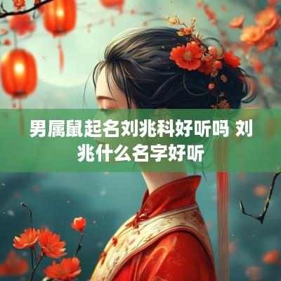 男属鼠起名刘兆科好听吗 刘兆什么名字好听