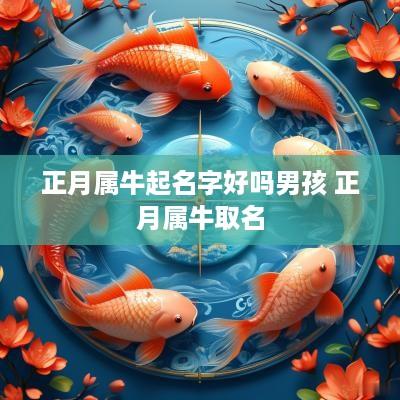 正月属牛起名字好吗男孩 正月属牛取名