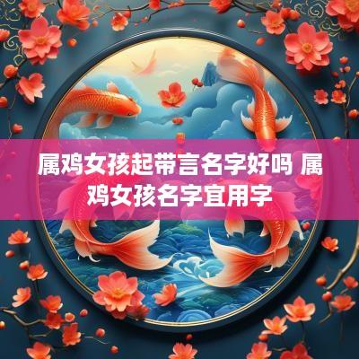 属鸡女孩起带言名字好吗 属鸡女孩名字宜用字